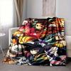 1pc Demon Slayer Blanket Lightweight Flannel Blanket Throw Blanket For Sofa, Bed, Travel, Camping, Livingroom, Office, Couch