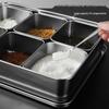 Stainless Steel Condiment and Ingredient Storage Box Set with Lids
