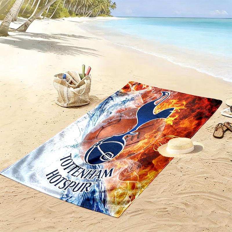Spurs Logo Print Beach Towel, Large Soft Quick Dry Towel for Beach Camping Swimming