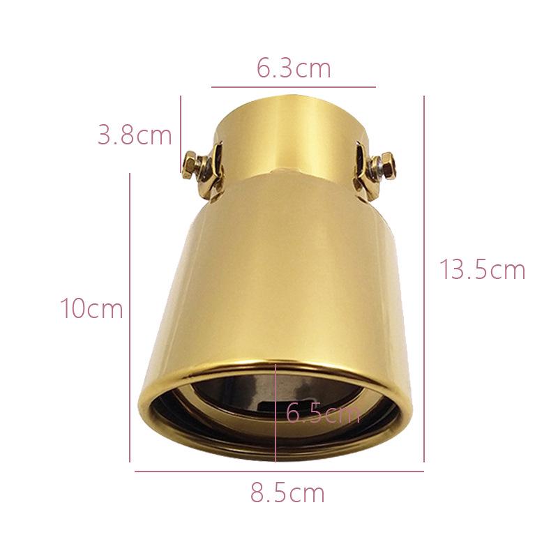 Buick Excelle, Nissan Bluebird, Ford Focus Titanium Gold Stainless Steel Exhaust Tailpipe Sleeve