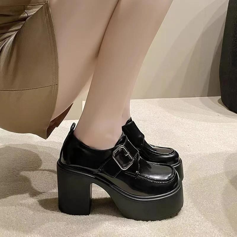 Women Platform Mary Janes Lolita Shoes Party Chunky Heels Pumps New Women Shoes Mujer Fashion Summer 2025 Oxford Zapatos
