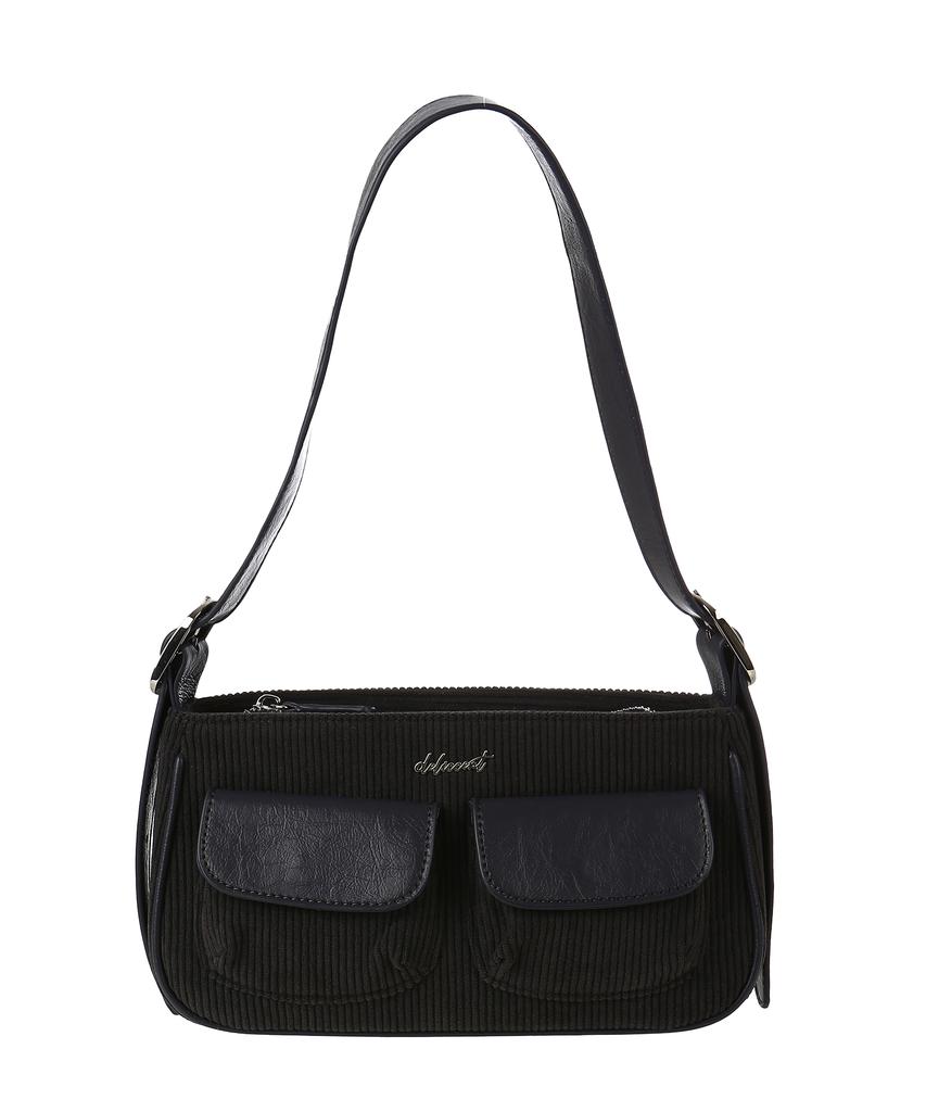 Deliccent Two-Pocket Corduroy Bag [3 Colors]