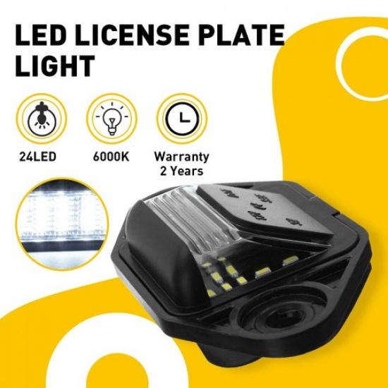 Rear License Plate LED White Light For 92-18 Ford E150 E250 E350 E450 Econoline
