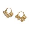 Super flash lucky Nafu five emperors money earrings feminine temperament versatile simple ear buckles fashion temperament exquisite earrings