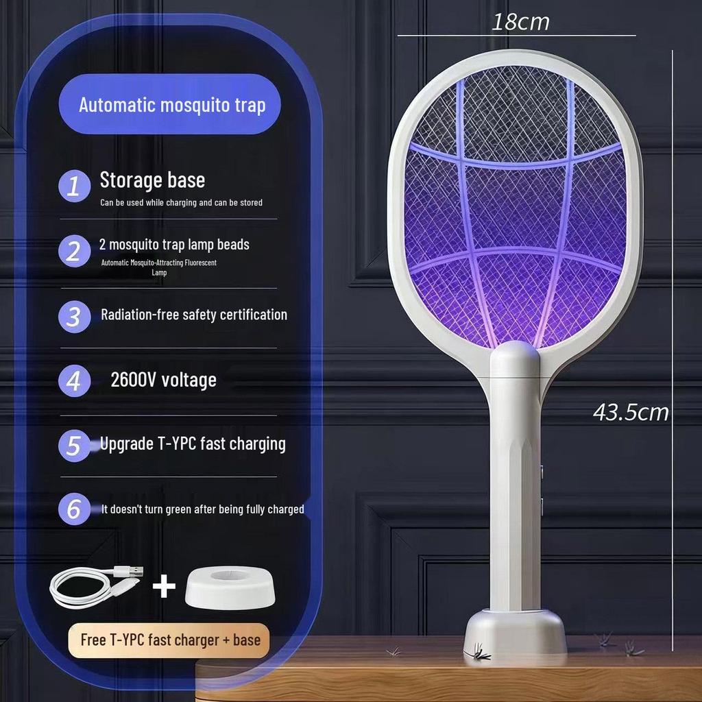 Exclusive Link Foldable Rechargeable Electric Mosquito Swatter & Killer Lamp with Automatic Lure