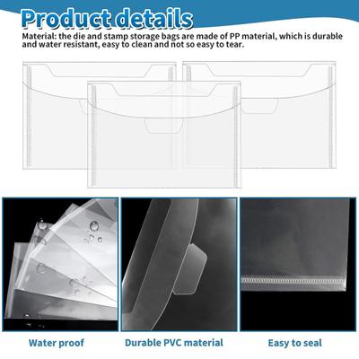 40 Stück Stempelschablonen-Aufbewahrungstasche, verdickte magnetische Blätter, einfache praktische Organisation, DIY-Scrapbooking-Zubehör