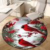 1PC Cardinal Non-Slip Floor Round Carpet, Office, Family, Bedroom, Large Area Rug Indoor Rugs,  Durable PolyesterH0392