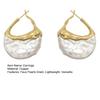 1 Pair Women Earrings Imitation Pearls Inlaid Drop Earrings with Ear Loop Daily Wear Party Dance Jewelry Gift