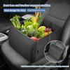 Klmnop Car Seat Organizer, Large Capacity Passenger Seat Storage Bag, Reusable and Foldable Car Backseat Hanging Tote Bag for Road Trip(Black)