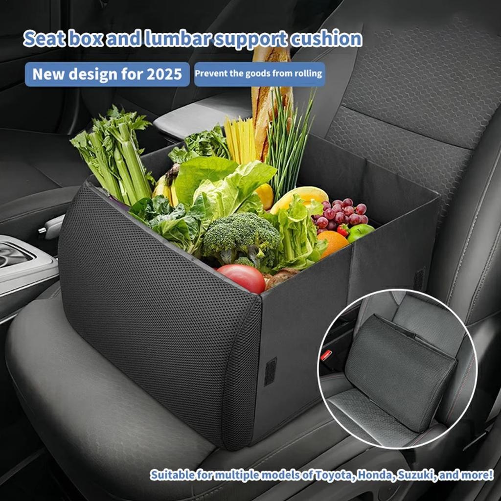 Klmnop Car Seat Organizer, Large Capacity Passenger Seat Storage Bag, Reusable and Foldable Car Backseat Hanging Tote Bag for Road Trip(Black)