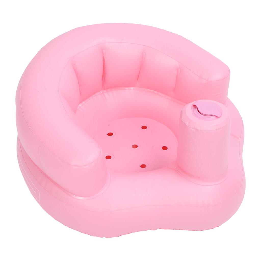 Baby oppblåsbart sete Lekksikkert sammenleggbart innebygd gasspumpe PVC spedbarnsstøtte oppblåsbar stol