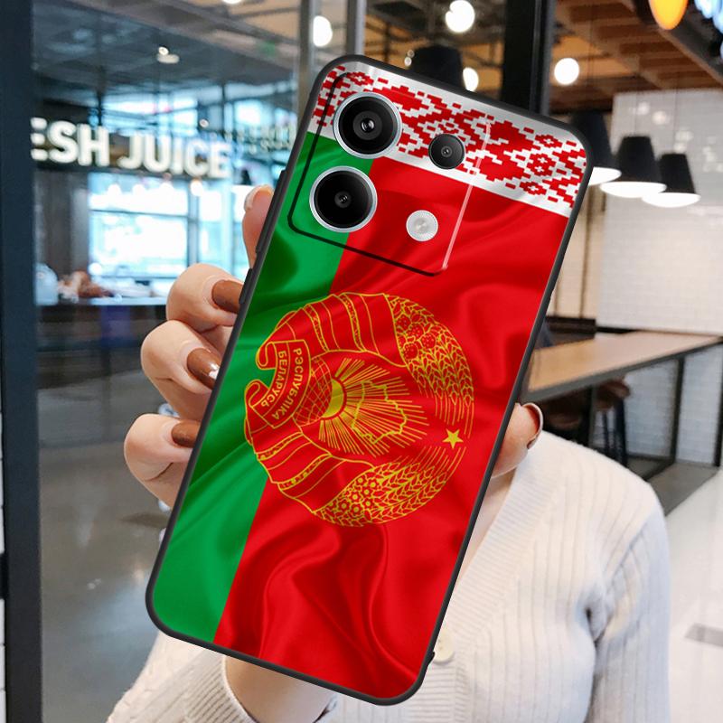 Чехол-бампер с флагом и гербом Беларуси для Xiaomi Redmi Note 14 Pro 10 11 12 13 15 Pro Plus Redmi 15C 14C 10C 12C 13C 15 Redmi Note 13 Pro 4G
