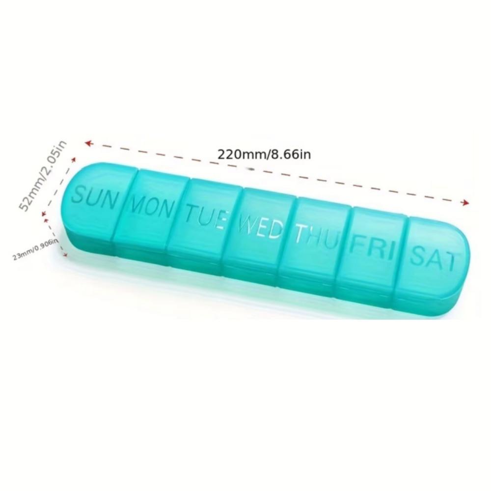 Weekly Pill Case Portable 7 Days Medicine Tablet Box Travel Drugs Storage Organizer Vitamin Fish Oil Compartments Packaging Case
