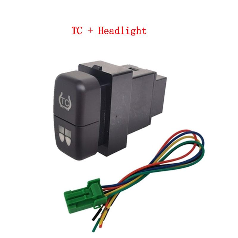 1pc Dual Key Switch Dual Switch Fog Lights Fan Spotlight Tank Headlight Switch Button for Mitsubishi LancerEX Pajero V73 V93 V97