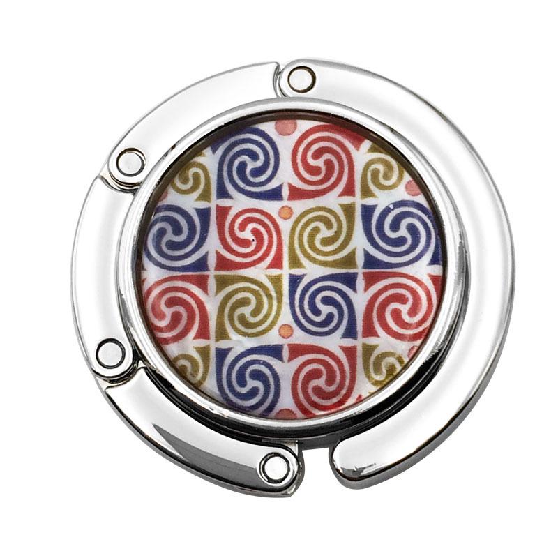 Kreativer runder Muschel Falt-Handtaschenhaken - Flacher Clip Aufhänger für Tischkante Taschenzubehör