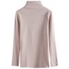 New Slim Fit Bottoming Shirt For Women, Korean Style Long-sleeved T-shirt, Cotton Inner Mid-collar Top