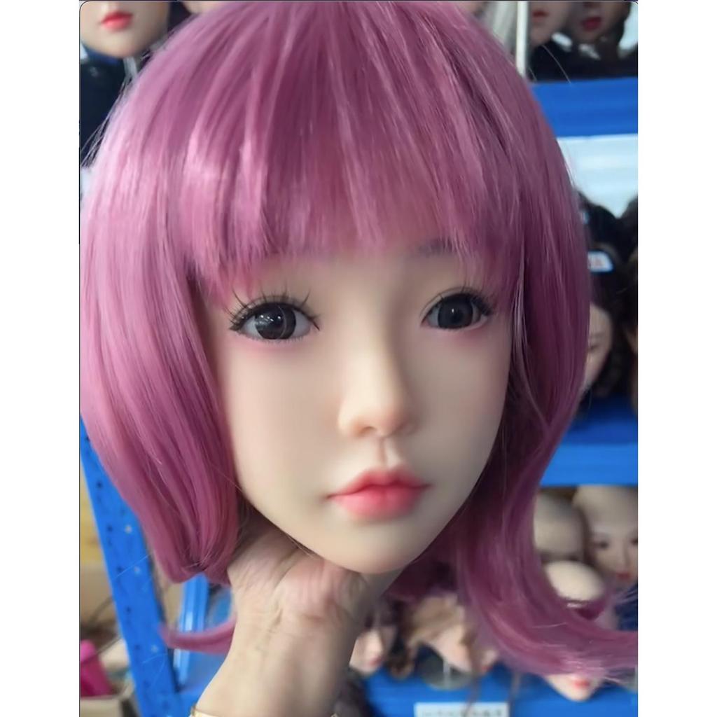 Standardní paruka ze 100% silikonové hlavy vhodná pro tělo sexuální panenky 130-180CM 2 způsoby připojení GJ-042