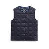 Inner Down Crew Neck Button Inner Down Vest [TAION Official] Women's (TAION-W004) (Navy, L)