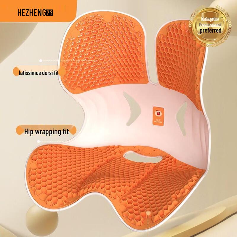 HEZHENG Ergonomic Honeycomb Lumbar Support Cushion CN plug (adapter included)