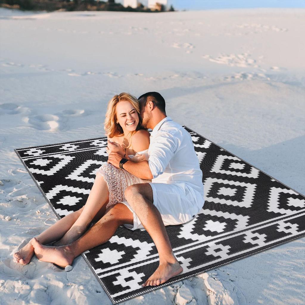Outdoor Rugs for Garden Patio Waterproof Indoor Outdoor Area Carpet Mat for Camper Balcony Backyard Deck Home Decoration