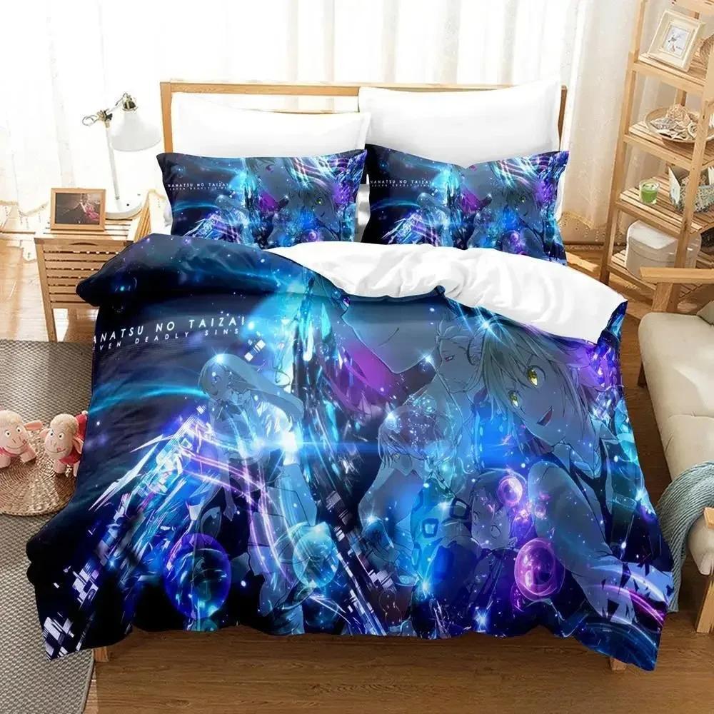 Escanor The Seven Deadly Sins Comfortable Duvet Quilt Cover Pillowcase Bedding Set Children Bedroom Decoration Home Textile