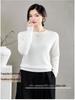 Women's Round Neck Cashmere Sweater: Autumn & Winter Versatile Long Sleeve Knit Top, Solid Color Fashion Basic.