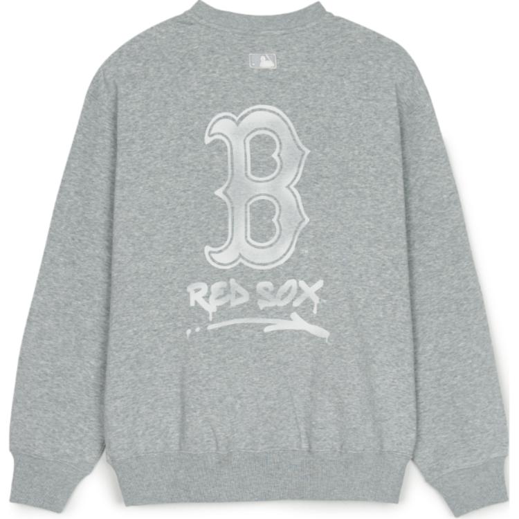 New MLB Boston Red Sox RED SOX Sweatshirt Unisex Gray 3AMTB0551-43MGS