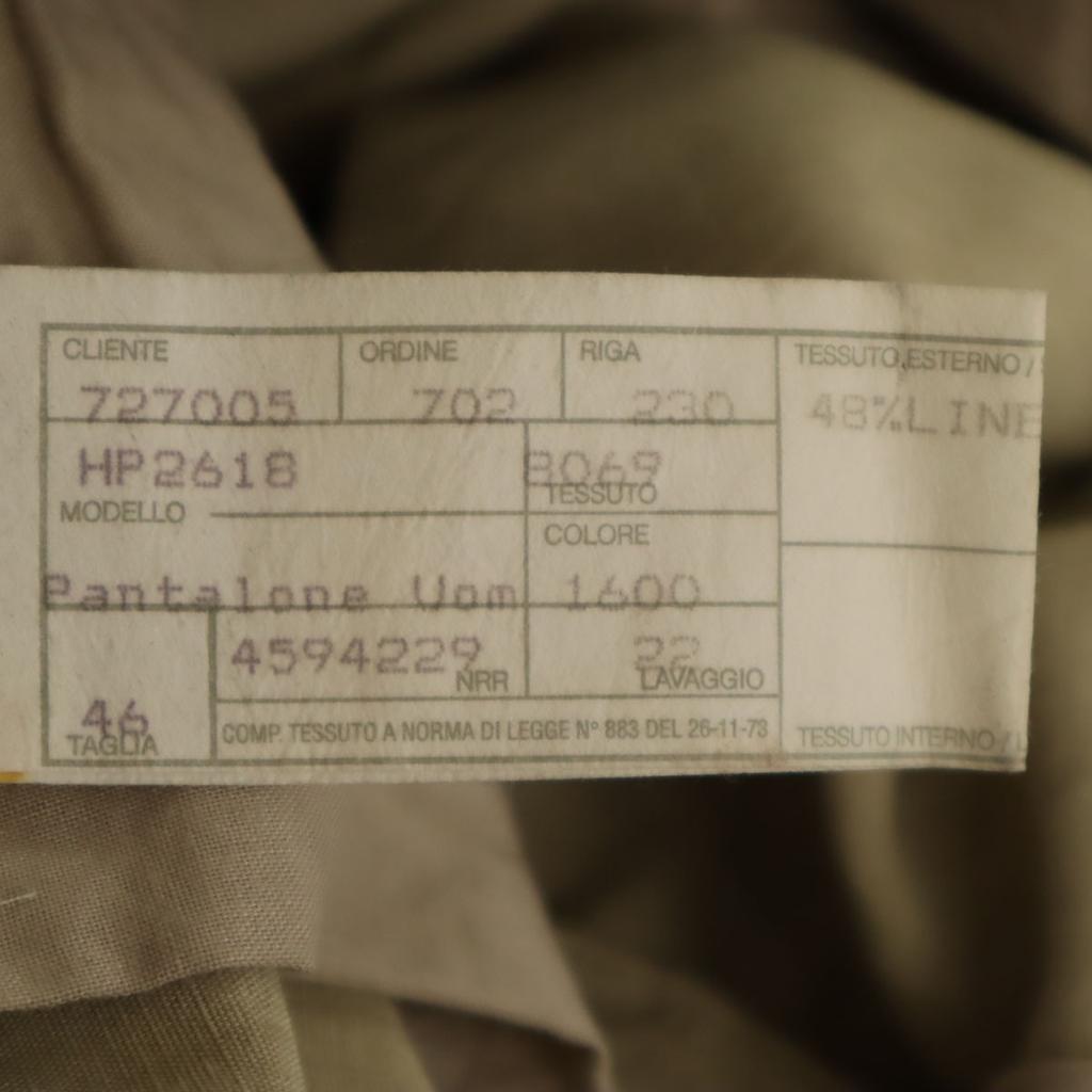 Armani Collezioni Made In Italy Linen Blend Wide Pants 46 Beige Men's Used