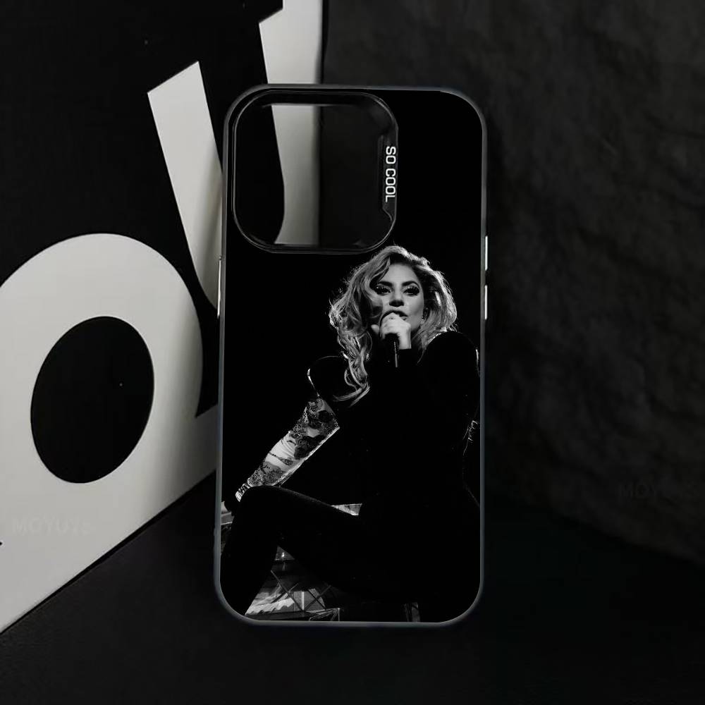 G-Gaga L-L Phone Case For iPhone 17,16,15,14,13,12,11 Plus,Pro Max,XS,Colored Silver Plated Inside Cover