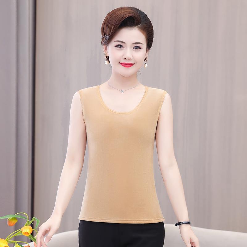 

Женский велюровый теплый жилет, носить жилет под одеждой, осенне-зимнее нижнее белье, жилет-подкладка 4XL (recommended 145-80kg)