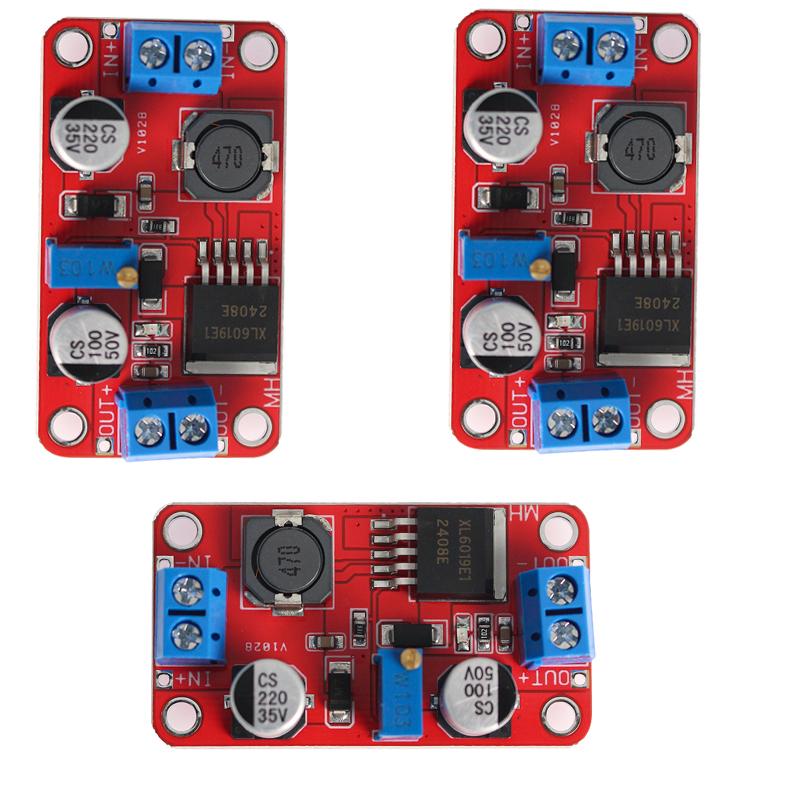 1/3/5PCS 5A XL6019 DC-DC Adjustable Step Up Power Module Boost Volt Converter Module 3.3V-35V To 5V 6V 9V 12V 24V Power Module