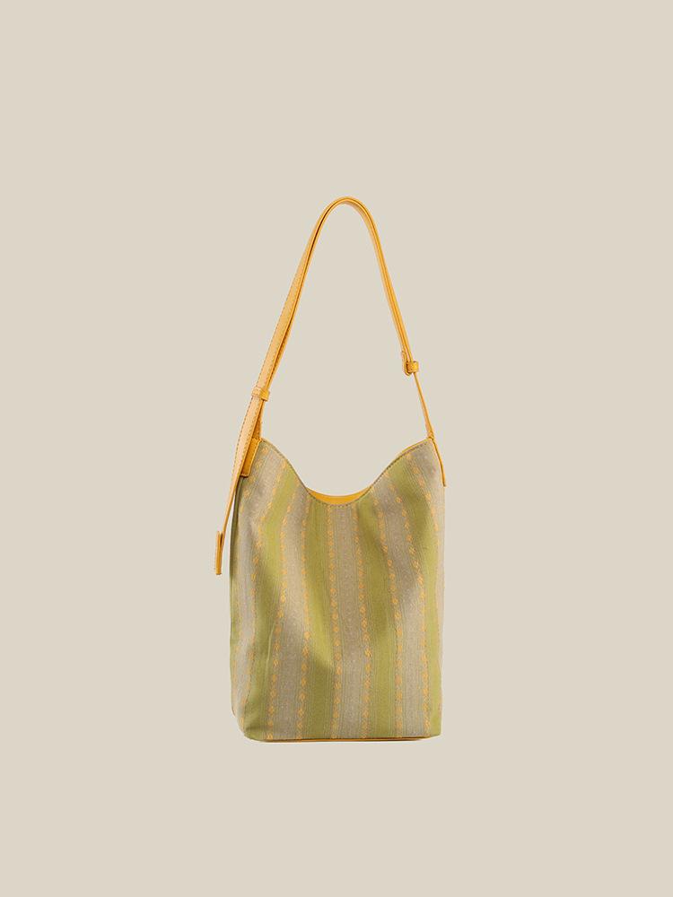 

2025 new high-end one-shoulder armpit bag casual and versatile portable bucket bag retro relaxation canvas bag for women