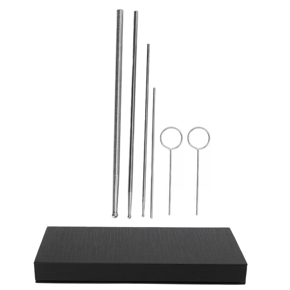 6pcs Round Head Snake Sexing Probe Stainless Steel Reptile Sexing Probe Snake Breeders