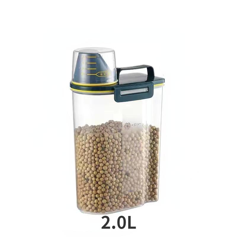 Pets Food Storage Container Airtight Dog Cats Foods Container with Measuring Cup Box Grain Barrel Pet Storage Storage Tank