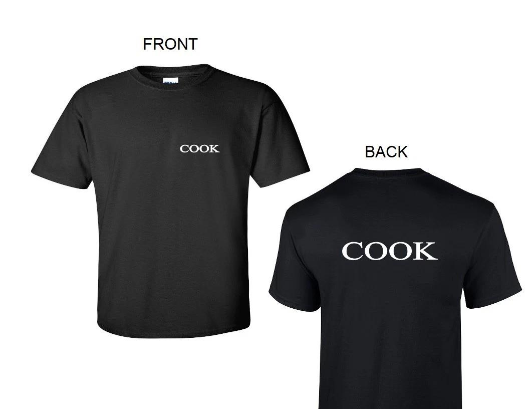 

COOK Front & Back T-Shirt Food Truck Restaurant Kitchen Staff Chef Tee Shirt L