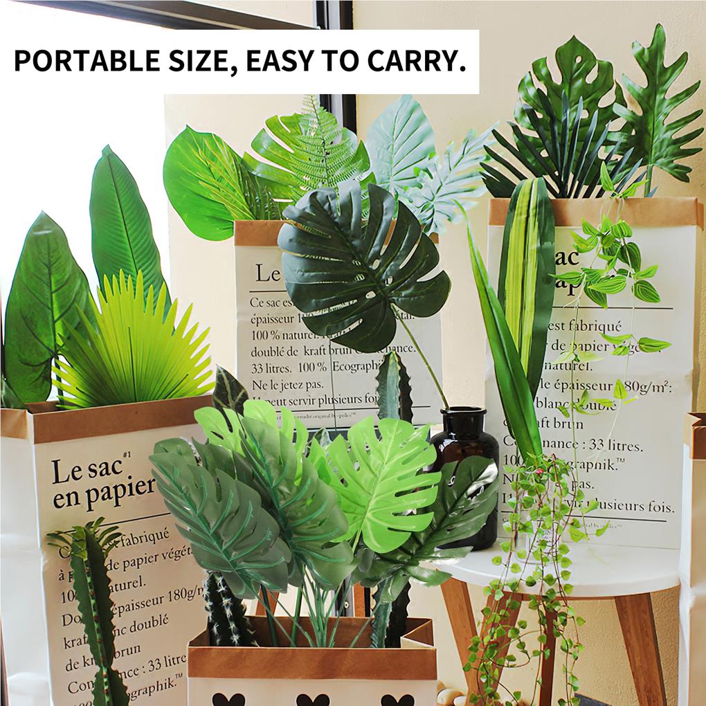 Lebensechte künstliche Blätter für Zuhause, Wohnzimmer, Hotel, tragbare Blätter, Hochzeitsfeier, Tischdekoration