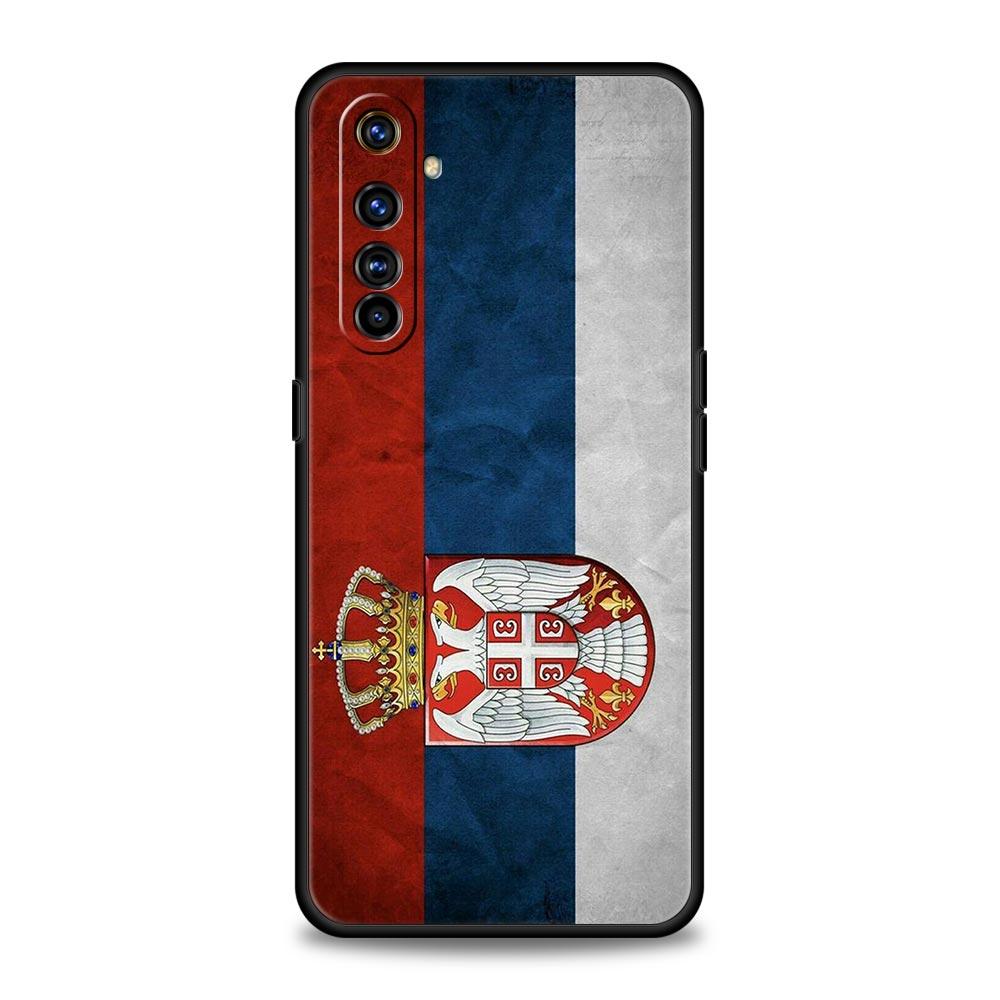 Serbia Flag For Realme 11 10 9 8 5G 7 6 GT2 Pro Plus C21 C11 C25 C35 Soft Silicone Cover For Realme GT Neo 2 3 3T Phone Case