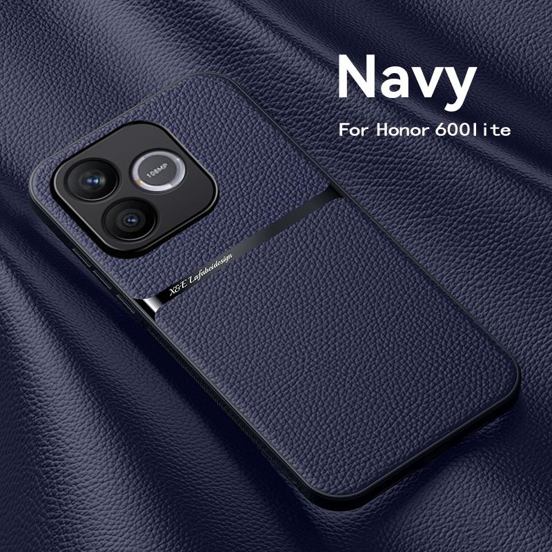 Für Honor 600 Lite Hüllen Auto Magnetische Schutz Handyhülle Für Honor 600 Lite Lederstruktur Silikon Stoßfeste Abdeckung