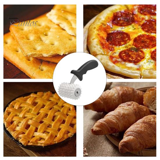 Baking Tools for Pastry Dough Roller Pizza Punch, Biscuits Hole Maker, Cake Pie Stamper Puncher Large Docker, Kitchen Cookies Tool Bread Crust Gadgets