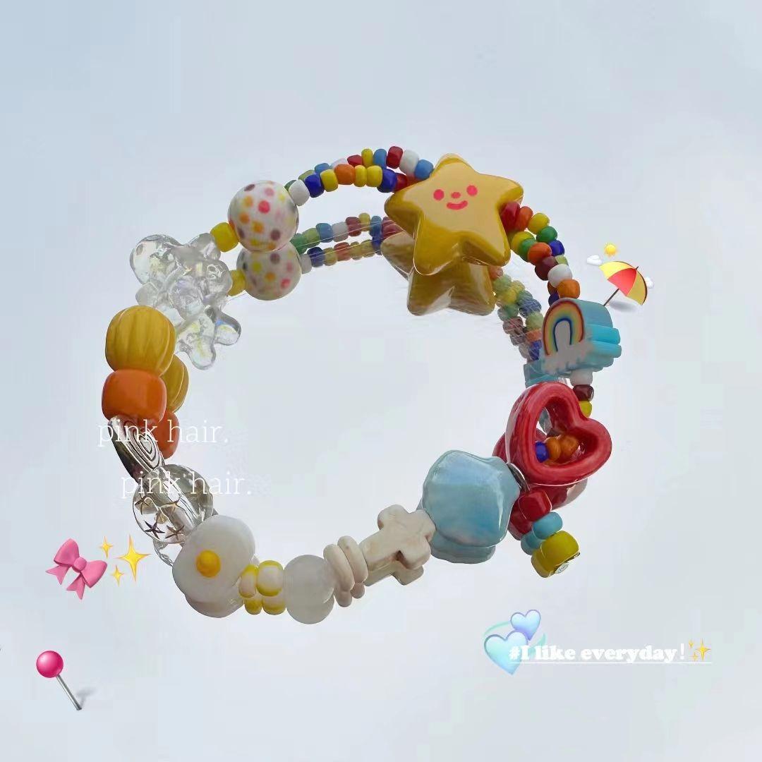 Dopamine Monster Beaded Bracelet Cute Exquisite Niche Student Girl Couple Girlfriend Bracelet Gift