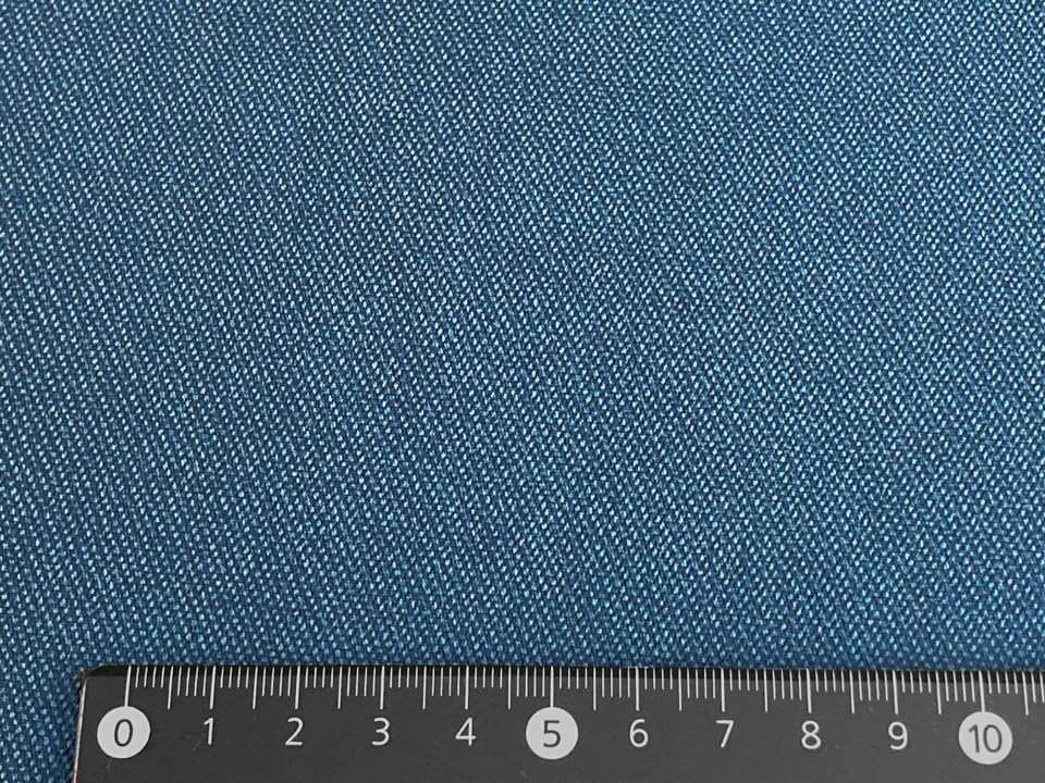 stretchable synthetic leather fabric dark 122 x 44 cm Flame-retardant, [Denim-like, blue]