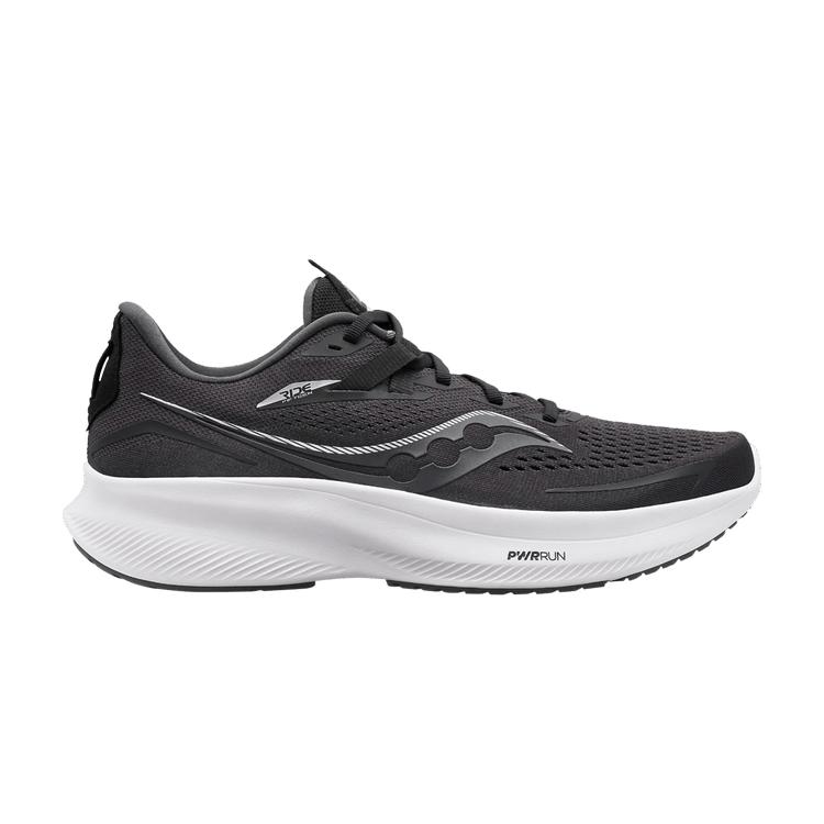 Saucony  Ride 15 Wide Black White Women Sneakers S10730-05 38.5