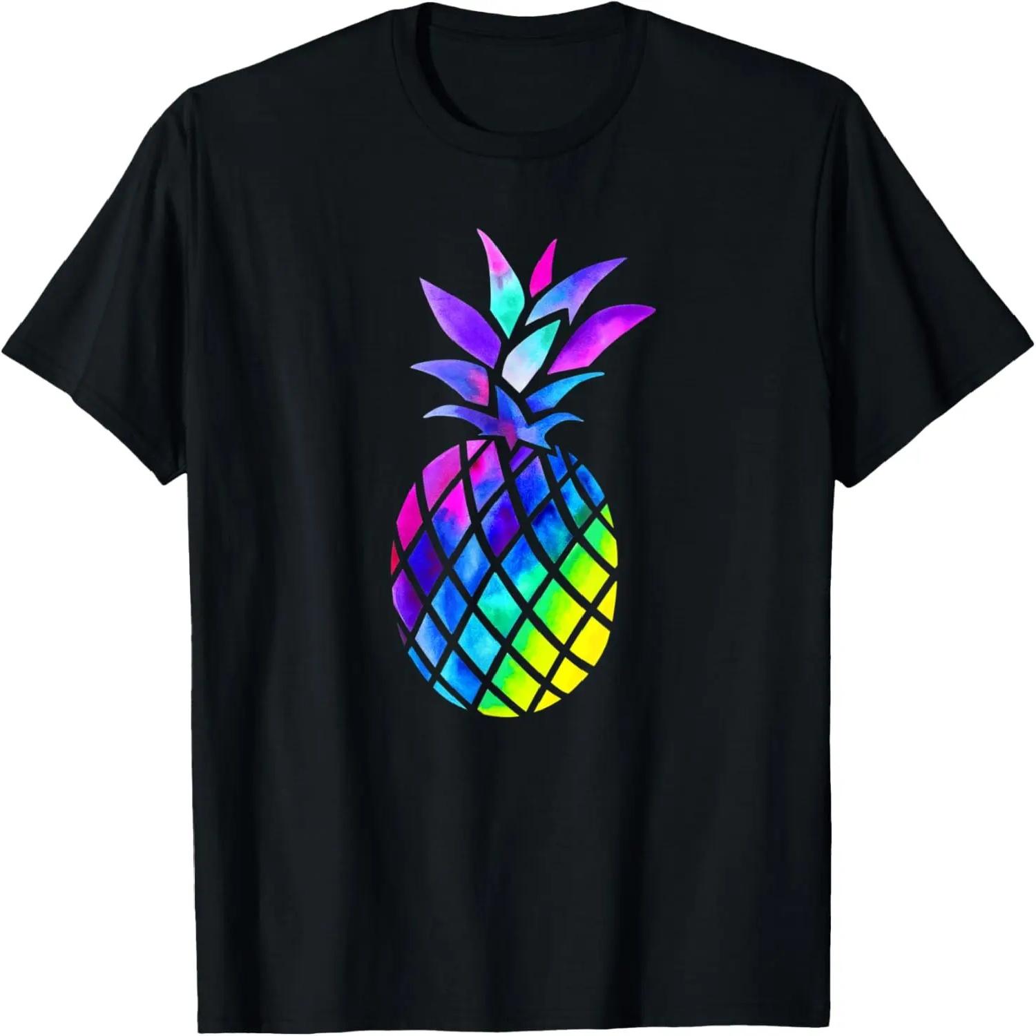 Hawaii Sunset Retro Swinger Pineapple Upside Down Pineapple T-Shirt XXXXXL чёрный