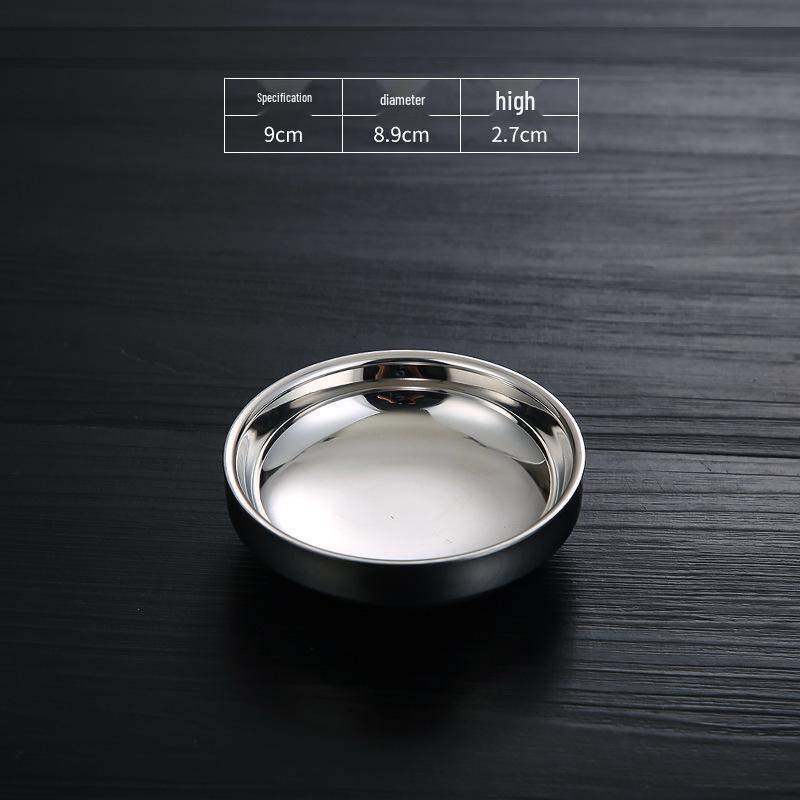 Korean Style Kimchi Double-Layer Stainless Steel Insulated Bowl for Cold Noodles and Snacks