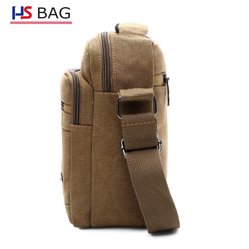 Borsa a tracolla in tela e pelle stile coreano da uomo per viaggiare
