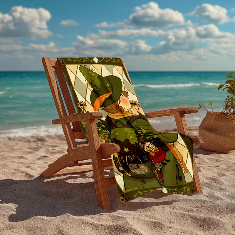 Ultra-weiches Strandtuch mit Shrek-Thema, ideal für Pool - Camping, Tauchen - Perfekter Reisebegleiter, Lebendiges Strandtuch.