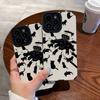 INS Cartoon Lnk Cat Silicone Phone Case For iPhone 12 13 14 15 Pro Max 11 Mini SE X XS XR 7 8 Plus Leather Shockproof Full Cover