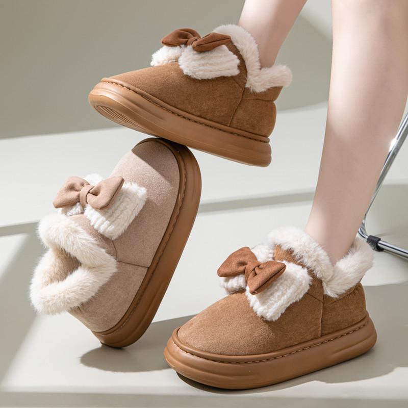 2025 New Waterproof Cotton Shoes for Women Winter Indoor Plush Warm Couple Cotton Shoes Outdoor Anti Slip Platform Women's Shoes