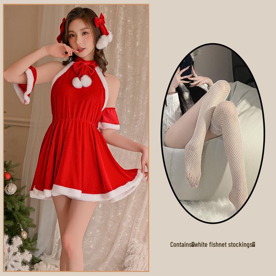 Jin Xiao Plus Size Sexy Christmas Lingerie Costume Set