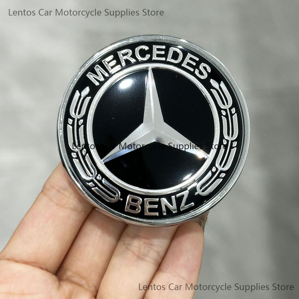 

2pc/set 3D ABS 56mm Hood Front Bonnet Car Badge Emblem Accessories for benz Class C Class E Class S Class W204 W210 W211 W212